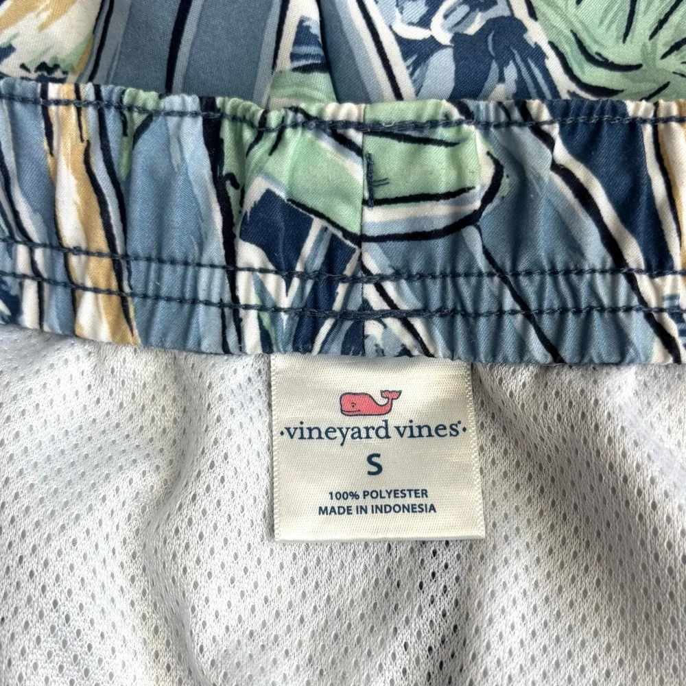 Vineyard Vines Tropical Surfboard Palm Tree Print Swim Board Shorts Size‎ Small